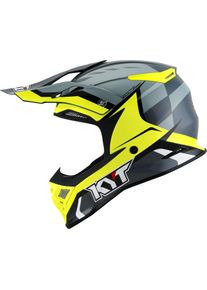 KYT Skyhawk Glowing, kruishelm , kleur: Donkergrijs/Grijs/Neon-Geel/Zwart , maat: M