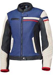 Held Midway, veste en cuir pour femmes , couleur: Bleu/Blanc/Noir/Rouge , taille: 44