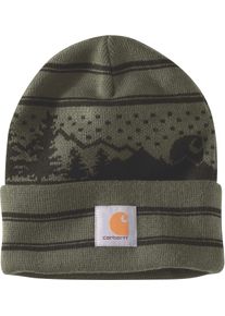 Carhartt Outdoor, beanie , kleur: Donkergroen/Zwart (G72) , maat: Een maat