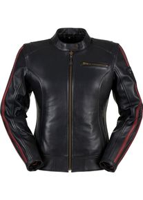 Furygan L‘Intrepide, veste en cuir pour femmes , couleur: Noir/Rouge Foncé , taille: M