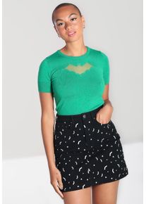 Hellbunny - Bat Mini Black - Spódnica - czarny - M - 98% bawełna, 2% elastan,Dżinsowa