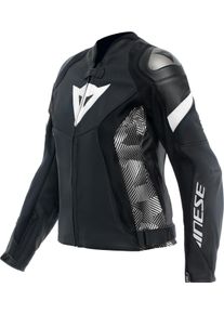 Dainese Avro 5, leren jas vrouwen , kleur: Zwart/Zwart/Wit , maat: 40