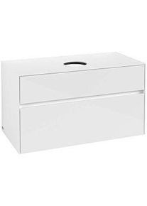 Villeroy & Boch Villeroy und Boch Collaro Waschtischunterschrank C03800DH 100 x 54,8 x 50 cm, Waschtisch mittig, Glossy White