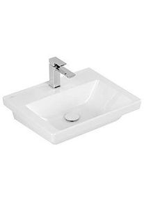 Villeroy & Boch Villeroy und Boch Subway 3.0 Waschtisch 4A705601 55x44cm, mit 1 Hahnloch/ohne Überlauf, weiß