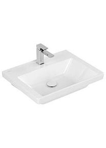 Villeroy & Boch Villeroy und Boch Subway 3.0 Schrank-Waschtisch 4A706101 60x47cm, mit 1 Hahnloch/ohne Überlauf, weiß