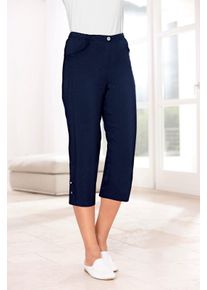 Damen Caprihose aus Polyester, b&uuml;gelfrei marine Gr&ouml;&szlig;e 50