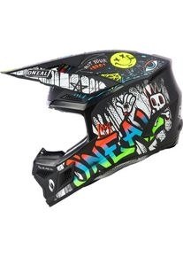 O Neal ONeal 3SRS Rancid, casco cross bambini , colore: Opaco Nero/Bianco/Rosso/Blu , dimensione: L