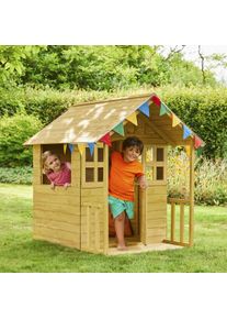 50NRTH Spielhaus » »Holz Spielhaus, Villa««, Natur, 137x121x140 cm