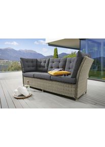 Destiny Loungesofa »PALMA«, Aluminium, Polyrattan, 3er Bank, inkl. Auflagen