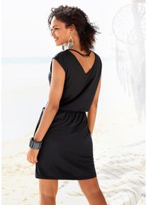 Lascana Jerseykleid, mit Zierband am Rücken, kurzes Sommerkleid, Strandkleid, Basic