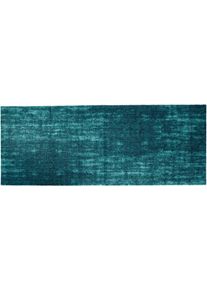 Salonloewe unisex Voetmat in petrol ,maat 40x60 cm, Witt, 100% Polyamide. Achterzijde: 100% Elastiek