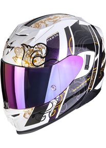 Scorpion EXO-520 Evo Air Fasta, integraalhelm , kleur: Wit/Goud/Lila/Groen , maat: M