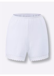 w&auml;schepur Damen Panty mit elastischen Spitzendetails in wei&szlig; ,Gr&ouml;&szlig;e 44/46, Witt, 95% Modal, 5% Elasthan