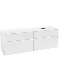 Villeroy & Boch Villeroy und Boch Collaro Waschtischunterschrank C05100DH 160 x 54,8 x 50 cm, Waschtisch rechts, Glossy White