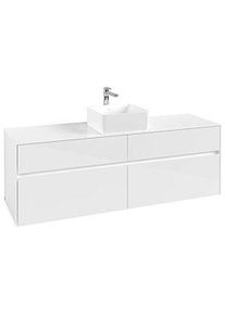 Villeroy & Boch Villeroy und Boch Collaro Waschtischunterschrank C04900DH 160 x 54,8 x 50 cm, Waschtisch mittig, Glossy White