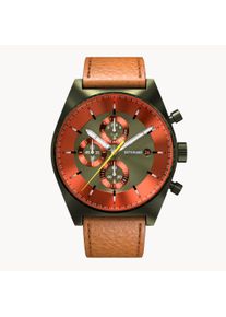 deTomaso Men's Watch - Dark Green - Chronograph, Case made of surgical steel, Sapphire-hardened mineral glass, Leather strap, 43mm diameter, Japanese quartz