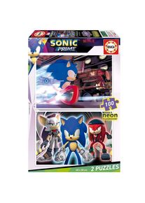 Educa - 2x100 Sonic Prime Neon Puzzle (80-19629)