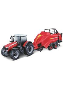 Bburago BURAGO - Massey Ferguson 8740S 10 cm with Baler Lifter (143027)