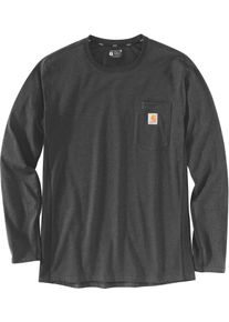 Carhartt Flex Pocket, t-shirt lange mouw , kleur: Donkergrijs (Crh) , maat: XL