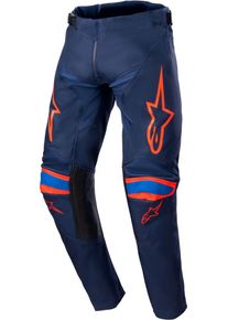 Alpinestars Racer Narin S23, pantaloni in tessuto per giovani , colore: Blu Scuro/Arancione Fluo , dimensione: 26