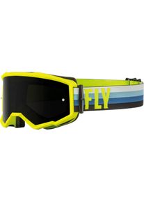 Fly Racing Zone Stripes, lunettes de protection , couleur: Jaune Néon/Bleu Foncé Teinté