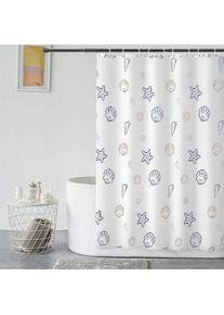 Cyslmuk - Rideau de douche résistant à la moisissure, rideau de douche 200x180 cm, poids de rideau de douche en tissu polyester, rideau de douche