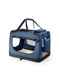 Lionto Hundetransportbox - faltbar - blau M