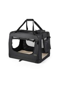 Lionto Hundetransportbox - faltbar - schwarz XL