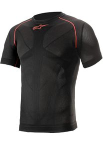 Alpinestars Ride Tech V2, functioneel shirt korte mouw , kleur: zwart/rood , maat: M/L