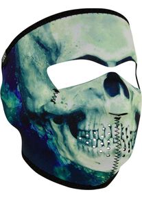Zan Headgear Paintskull, masque facial , couleur: Bleu Foncé/Vert Foncé/Gris , taille: Taille unique