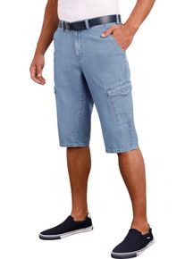 Heren Jeansbermuda met 6 zakken blue-bleached Maat 58