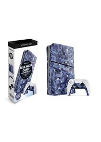 MAXX TECH Slim Faceplates + Controller Faceplates - Blue Wave Camo - Deckung - Sony PlayStation 5