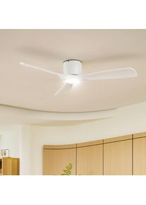 LUCANDE Smart-LED-Deckenventilator Moneno, weiß, DC, Tuya