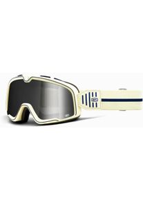 100 Percent Barstow Arno, bril gespiegeld , kleur: Wit/Zwart Zilver-Gespiegeld