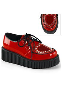 DemoniaCult - Creeper 108 Red Pat PVC - Damskie buty - czerwony - EU 38 - Synthetic/Textile/Guma,Sztuczna skora