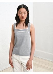 BOSS - Gebreide top, grijs, Maat 36, viscose