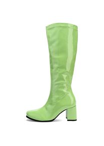 Pleaser Bottes rétro en vinyle stretch vert