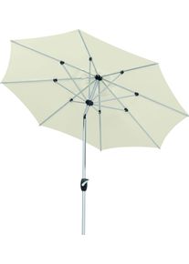 Best Sonnenschirm »Kreta« beige , Robuster, zweiteiliger Aluminium-Mast mit 38 mm Ø und stabile Streben mit 20 mm Ø