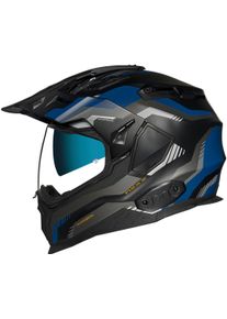 Nexx X.WED 2 Columbus, casco enduro , colore: Opaco Nero/Grigio/Blu Scuro , dimensione: L
