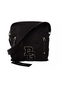 Dolce & Gabbana Dolce &amp;amp; Gabbana Black Nylon Leather DG Logo Patch Messenger Cross Body Bag