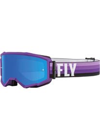 Fly Racing Zone Stripes, lunettes de soleil miroir , couleur: Mauve/Noir Bleu Réfléchissant