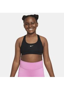 Brassière de sport Nike Swoosh pour Fille plus âgée (taille élargie) - Noir