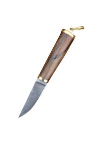 Viking knife with walnut handle and leather sheath