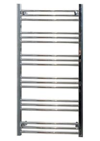 KRISS skandi heated towel rail 1140 x 600 chrome curved