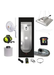 Secret Jardin 60x60x160 cm 3 Plants Basic Growbox Kit LED Greenception GC Pure 80W