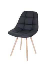 Esszimmerstuhl HWC-A60 II, Stuhl Küchenstuhl, Retro 50er Jahre Design ~ Kunstleder schwarz