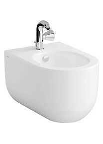 Vitra Liquid Wand-Bidet 7323B403-0288 38x54x33cm, 1 Hahnloch mittig, mit Überlauf, weiß VC