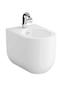 Vitra Liquid Stand-Bidet 7322B403-0288 38x54x40,5cm, back to wall, 1 Hahnloch mittig, mit Überlauf, weiß VC