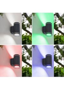 LINDBY Smart LED-Außenwandleuchte Valtin CCT RGB Tuya IP54