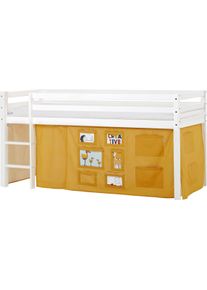 Hoppekids Hochbett »ECO Dream, Kinderbett, Spielbett, Halbhohes Bett aus Massivholz«, inkl. Vorhang-Set Creator, Bettgrösse & Matratze wählbar